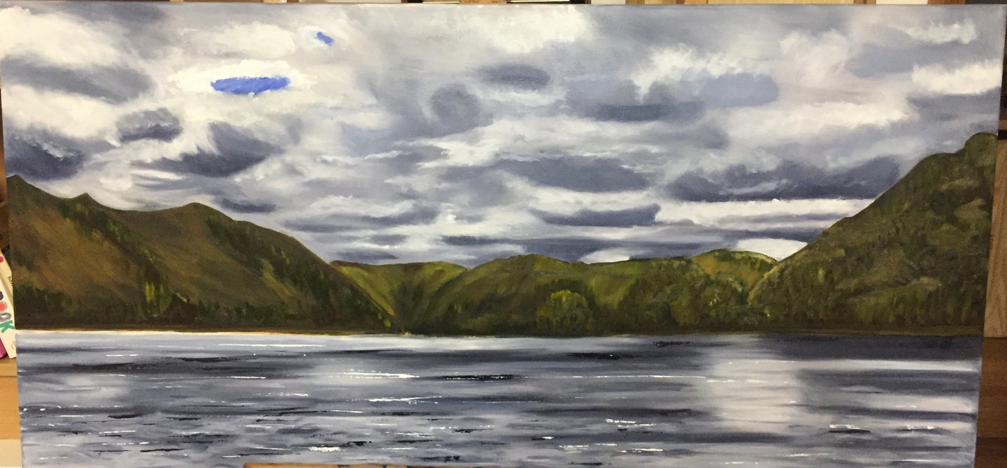 An original oil painting of The Looming Loch