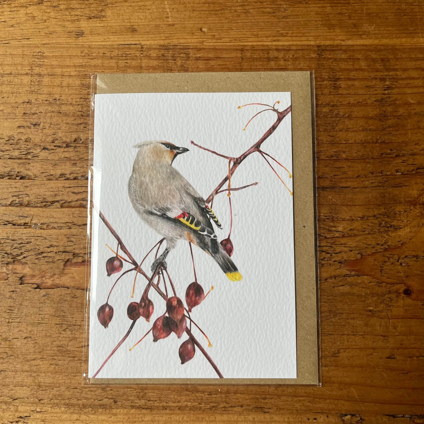 Waxwing A6 Greeting Card