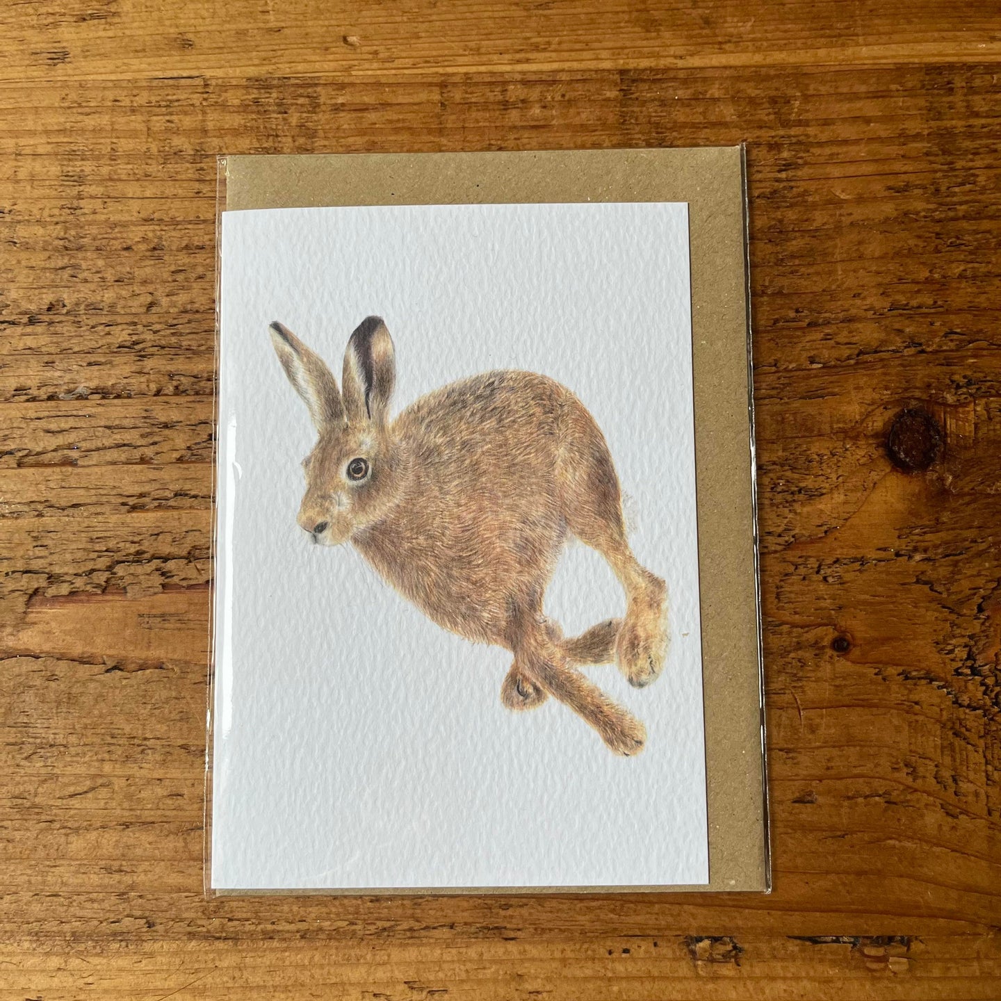Running Hare A6 Greeting Card