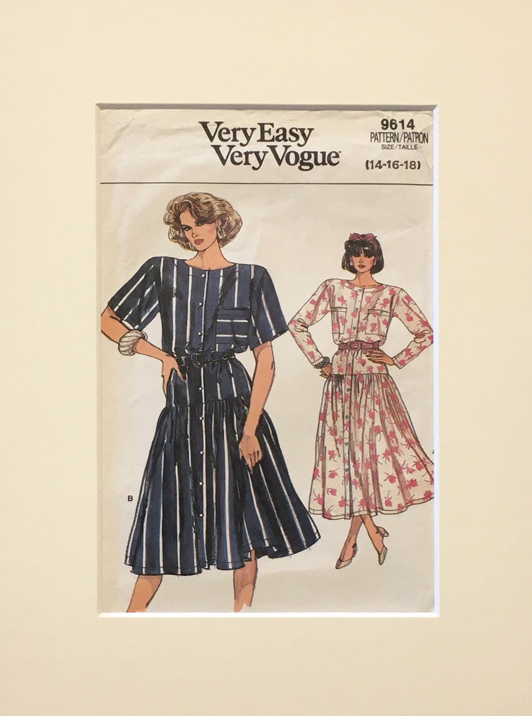 Original, Mounted, Vogue Sewing Pattern Covers 1950's~80s
