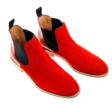 Load image into Gallery viewer, Red Suede Chelsea Boot
