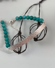 Load image into Gallery viewer, Sterling Silver Bar and Beaded Bracelet
