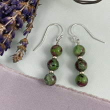 Load image into Gallery viewer, Ruby in Zoisite Earrings
